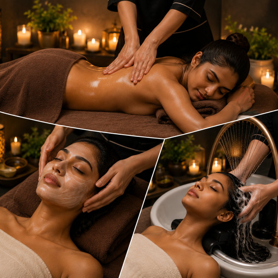 Woman receiving a relaxing Swedish back massage at Divine Lotus massage in Wolverhampton