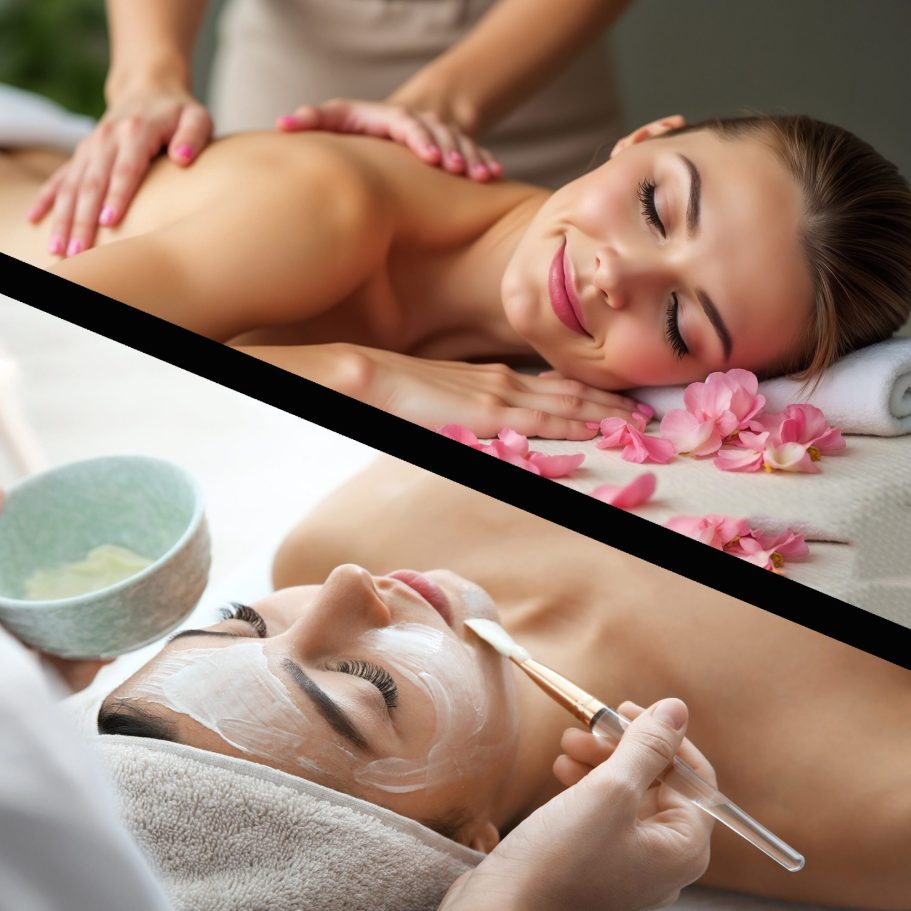 Woman receiving a relaxing Swedish back massage at Divine Lotus massage salon in Wolverhampton