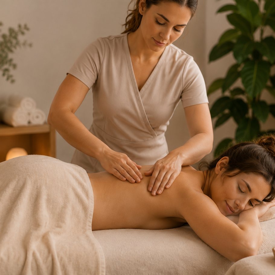 Soothing Indian Head Massage in Wolverhampton Client receiving a relaxing Indian head massage focusing on the scalp and temples at Divine Lotus in Wolverhampton.